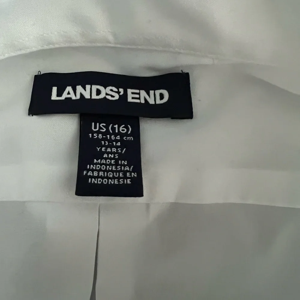 Lands End Boys Dress Shirt size 16,‎ monogram jBp